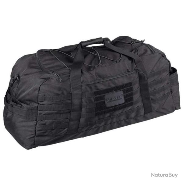 Sac de voyage Mil-Tec Cargo Combat 105L polyester enduit PU avec MOLLE et bandouli�re amovible Noir