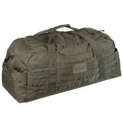 Sac de voyage Mil-Tec Cargo Combat 105L polyester enduit PU avec MOLLE et bandouli&egrave;re amovible Vert 