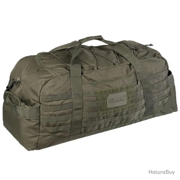 Sac de voyage Mil-Tec Cargo Combat 105L polyester enduit PU avec MOLLE et bandouli�re amovible Vert 
