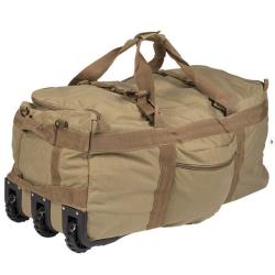 Sac Mil-Tec Commando 118L nylon 1000D enduit PU 78 &times; 37 &times; 37 cm charge utile 40 kg trois roulettes C