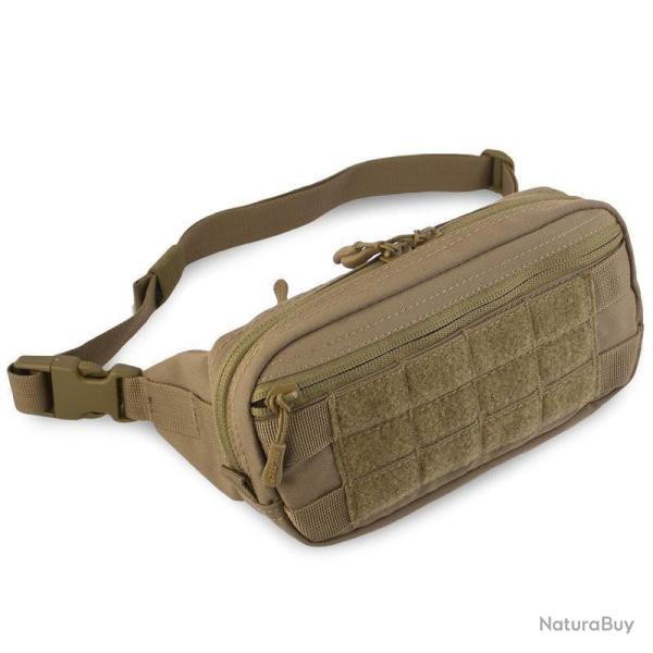 Sacoche banane Mil-Tec Fanny Pack � ceinture en polyester avec fixations MOLLE en fa�ade et poche fi