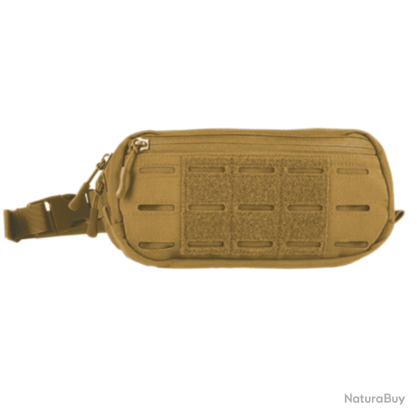Sacoche banane Mil-Tec Laser Cut polyester 700D 23,5 � 12 cm avec ceinture r�glable Dark Coyote