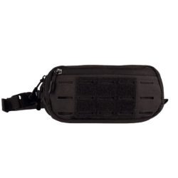 Sacoche banane Mil-Tec Laser Cut polyester 700D 23,5 &times; 12 cm avec ceinture r&eacute;glable Noir