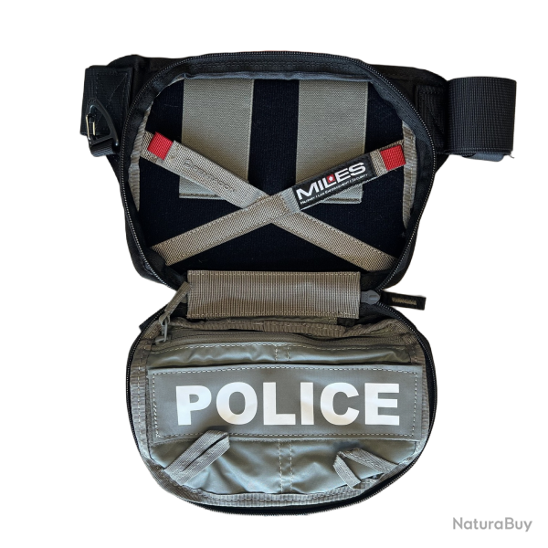 Sacoche de dissimulation Pentagon Runner en polyester 640D 3 L � poche arme ambidextre Noir