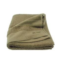 Serviette Mil-Tec Terry coton 110 &times; 50 cm avec attache Vert olive