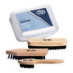 Set de brosses &agrave; chaussures Haix 3 pi&egrave;ces nettoyage cirage et polissage Autre