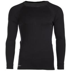 Sous-couche thermor&eacute;gulatrice Mil-Tec Sport manches longues en nylon et &eacute;lasthanne Noir - M