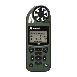 Station m&eacute;t&eacute;o Kestrel 5500 avec LiNK et girouette de m&acirc;t (14 param&egrave;tres) Vert olive