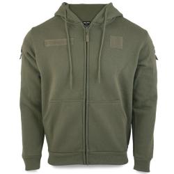 Sweat &agrave; capuche Mil Tec Tactical en coton polyester avec poches bras et fermeture &eacute;clair frontale Ve