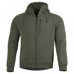 Sweat &agrave; capuche Pentagon Leonidas 2.0 en coton-polyester &agrave; emplacements auto-agrippants et poche poi