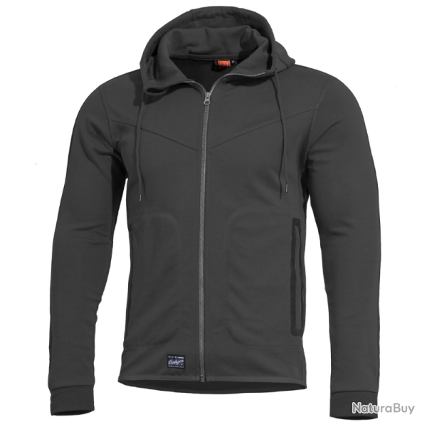 Sweat � capuche Pentagon Pentathlon 2.0 coton polyester � poches soud�es coupe �troite Noir