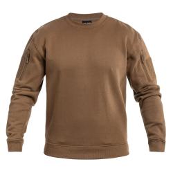 Sweat tactique Mil-Tec col rond en coton-polyester avec deux poches bras sup&eacute;rieur et passage &eacute;coute