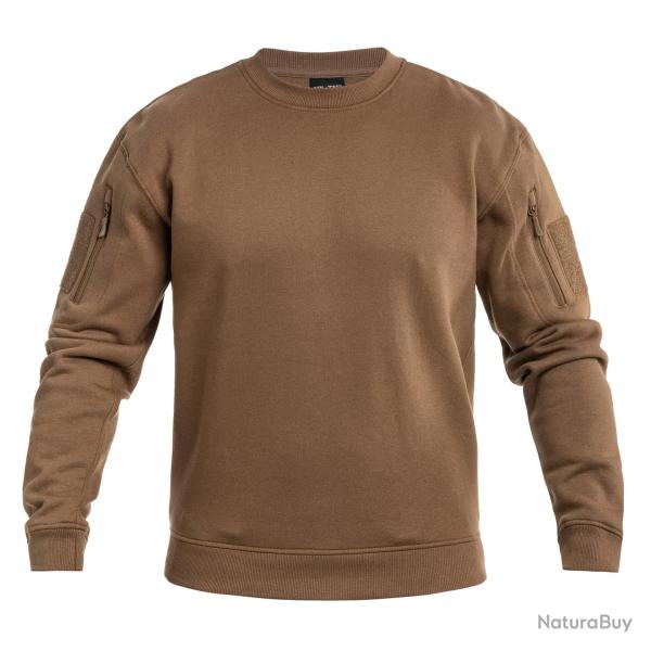 Sweat tactique Mil-Tec col rond en coton-polyester avec deux poches bras sup�rieur et passage �coute