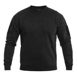 Sweat tactique Mil-Tec col rond en coton-polyester avec deux poches bras sup&eacute;rieur et passage &eacute;coute