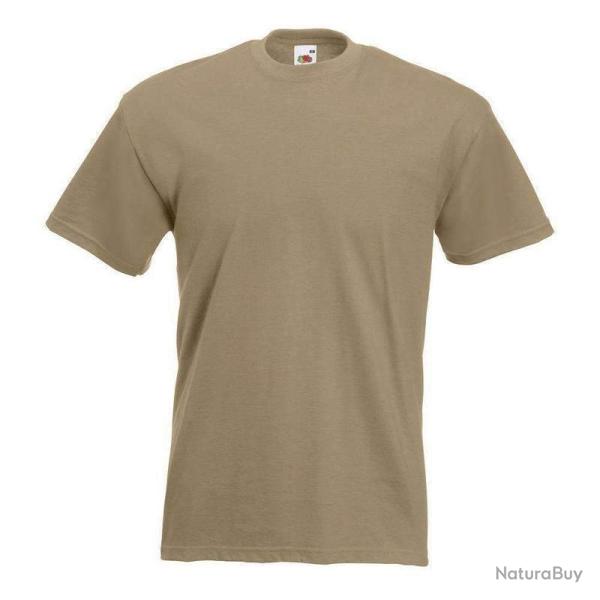 T-shirt Fruit Of The Loom Valueweight T 100% coton Beige - XL