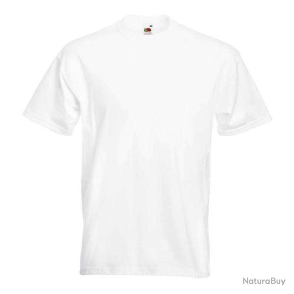 T-shirt Fruit Of The Loom Valueweight T 100% coton Blanc - L