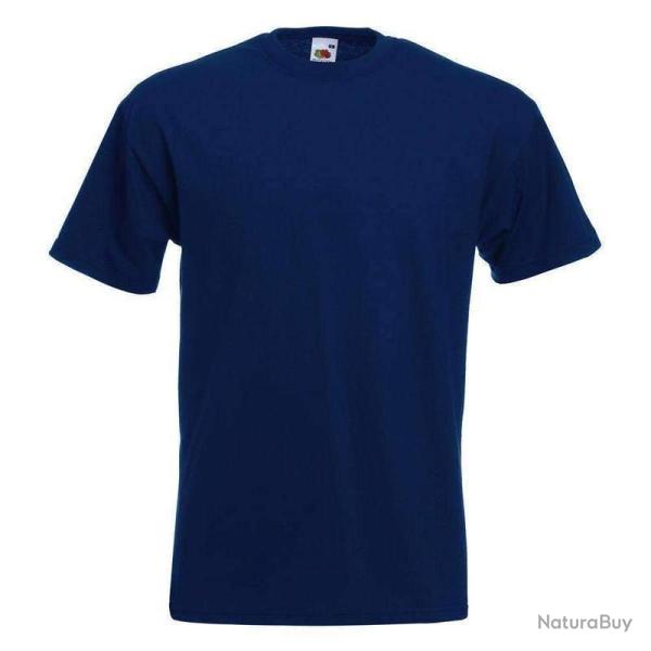 T-shirt Fruit Of The Loom Valueweight T 100% coton Bleu - L
