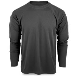 T shirt manches longues Mil Tec Tactical Quickdry polyester respirant avec boucles pouces Noir