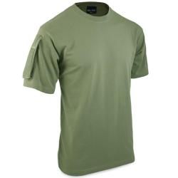 T-shirt tactique Mil-Tec en 100 % coton avec poches auto-agrippantes sur les deux manches pour patch