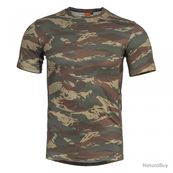 T-shirt technique Pentagon Apollo Tac-Fresh en maille respirante anti-odeur coupe pr�s du corps Camo