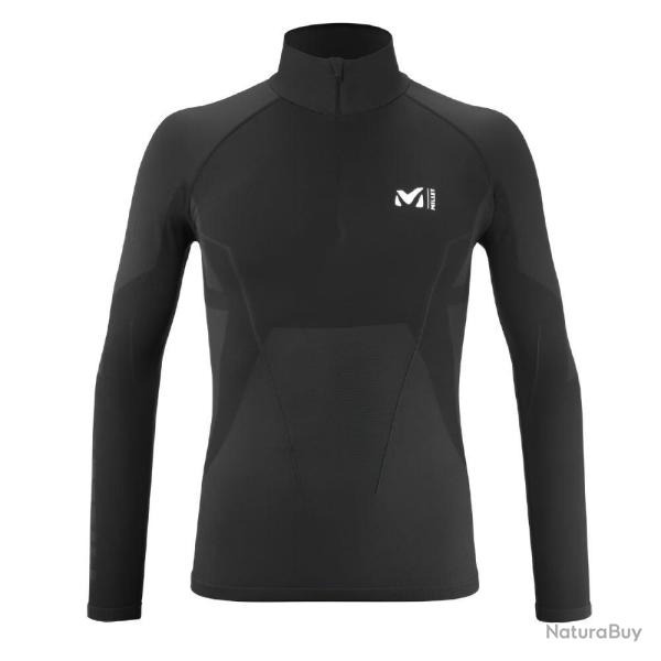 T-shirt thermor�gulateur Millet Drynamic Soft 1/2 Zip M Noir - S - M