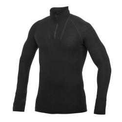 T-shirt thermor&eacute;gulateur Woolpower Zip Turtleneck Lite Noir - XL