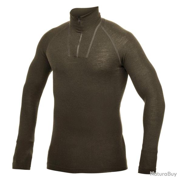 T-shirt thermor�gulateur Woolpower Zip Turtleneck Lite Vert olive - S