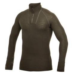 T-shirt thermor&eacute;gulateur Woolpower Zip Turtleneck Lite Vert olive - XL