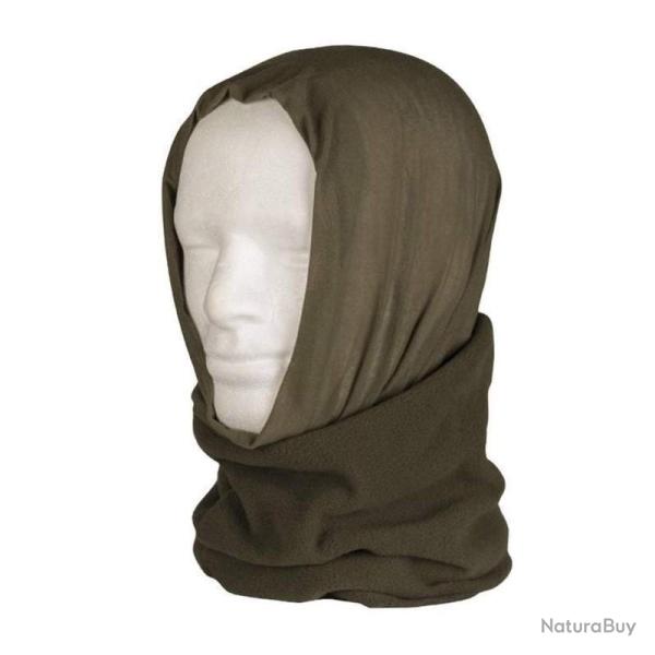 Tour de cou multifonction Mil-Tec en polyester avec partie polaire chaude convertible en bonnet, hea