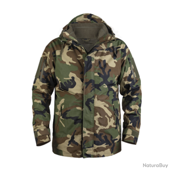 Veste de pluie Mil-Tec avec doublure polaire Woodland - S