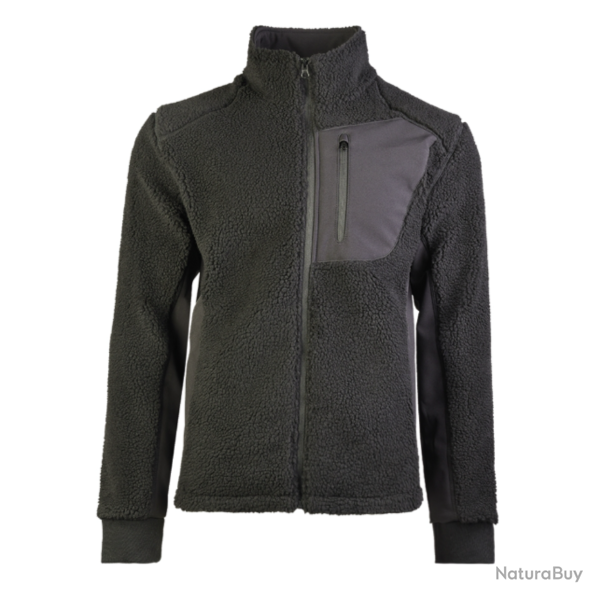Veste polaire Sherpa Mil-Tec Bearforce avec inserts softshell lat�raux Noir - XXL