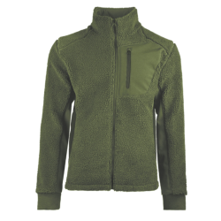 Veste polaire Sherpa Mil-Tec Bearforce avec inserts softshell lat&eacute;raux Vert Olive - L