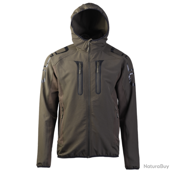 Veste softshell Mil-Tec Flex-Tech Dynamic Force polyester-�lasthanne 92/8 d�perlante avec capuche Ve