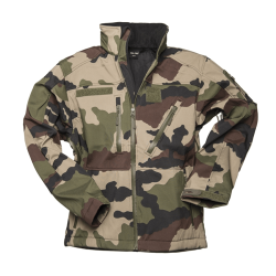 Veste softshell Mil Tec SCU14 &agrave; lamin&eacute; trois couches polyester &eacute;lasthanne membrane respirante et pol