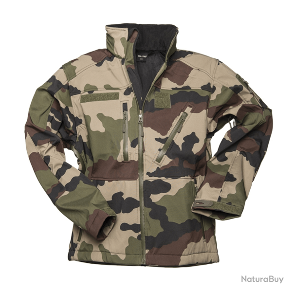 Veste softshell Mil Tec SCU14 � lamin� trois couches polyester �lasthanne membrane respirante et pol
