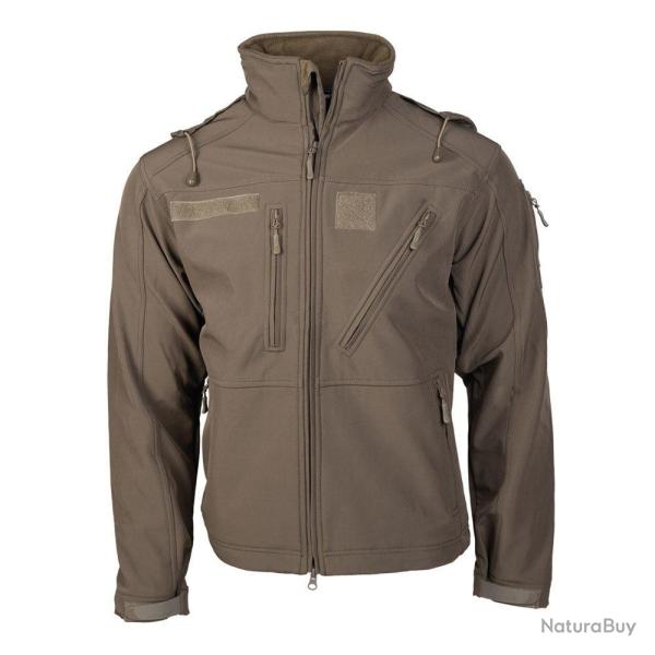 Veste softshell Mil-Tec SCU14 avec membrane respirante et doublure polaire Vert Olive - XXL