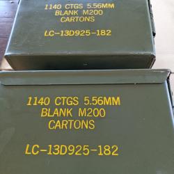 lot de 2 boites &agrave; munitions us vides -