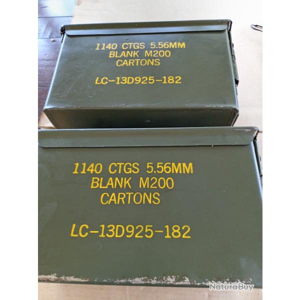lot de 2 boites � munitions us vides -
