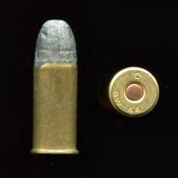 .44 S&W Russian - balle plomb - petite amorce cuivre - marquage : C. S&W 44