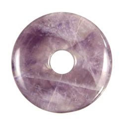 Donut Pi Chinois en am&eacute;thyste pour pendentif 2 cm