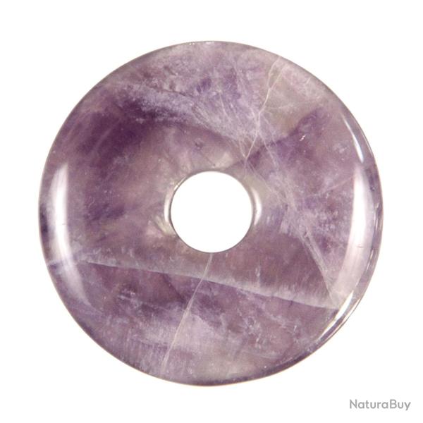 Donut Pi Chinois en am�thyste pour pendentif 2 cm