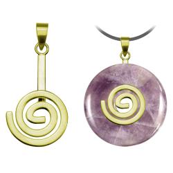 Support de donut spirale en m&eacute;tal dor&eacute; 3 cm
