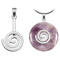 Support de donut spirale en m&eacute;tal argent&eacute; 2 cm