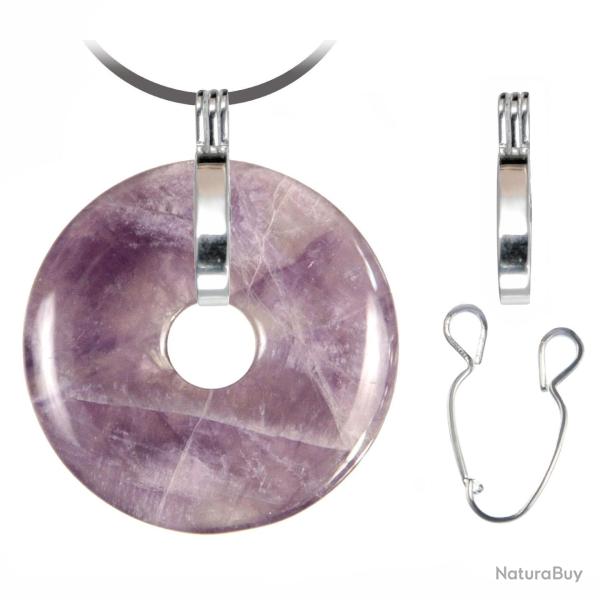 Support de donut � clip en m�tal argent� 3 � 4 cm
