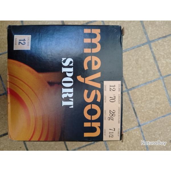 1 lot de 30 Bo�te de 25 Cartouches Meyson Sport cal12/70 28g en 7 1/2