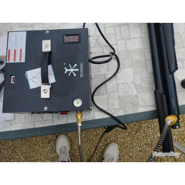 Compresseur PCP Portable 4500PSI 30 MPa  Pompe Air Haute Pression 12V/230V Sans Huile