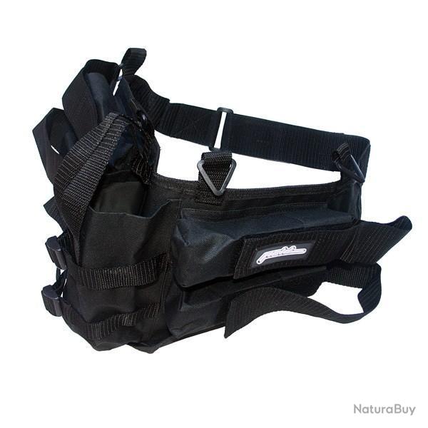 Paintball Harnais Field 4 pots + emplacement bouteille camo Horizontal