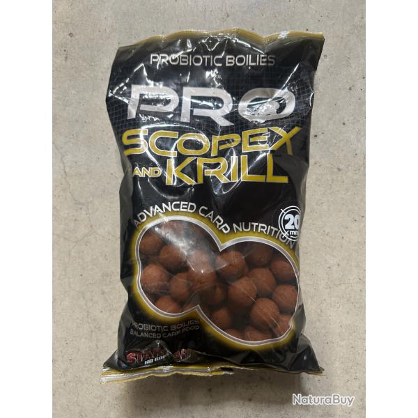 Bouillettes Starbaits Probiotic 20mm 1kg Scopex & Krill