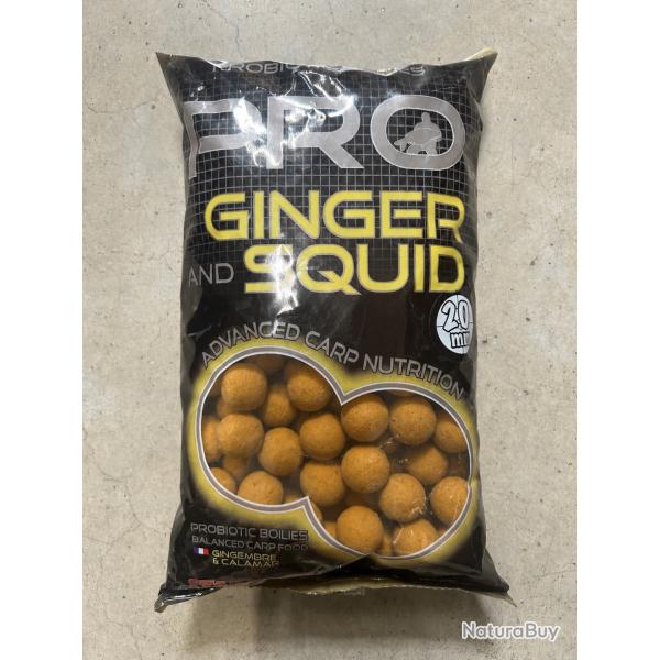 Bouillettes Starbaits Probiotic 20mm 1kg Ginger & Squid