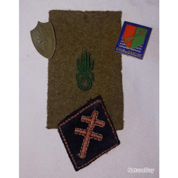 Insignes L�gion 13�me DBLE lib�ration blind�s DFL 44/45 WW2 *